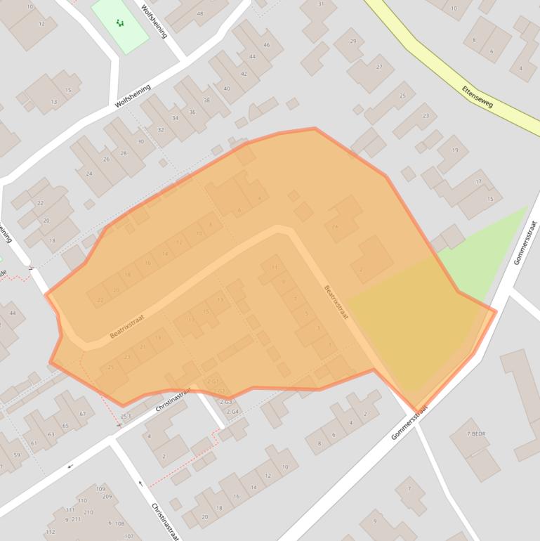 Kaart van postcodegebied 4891AW.