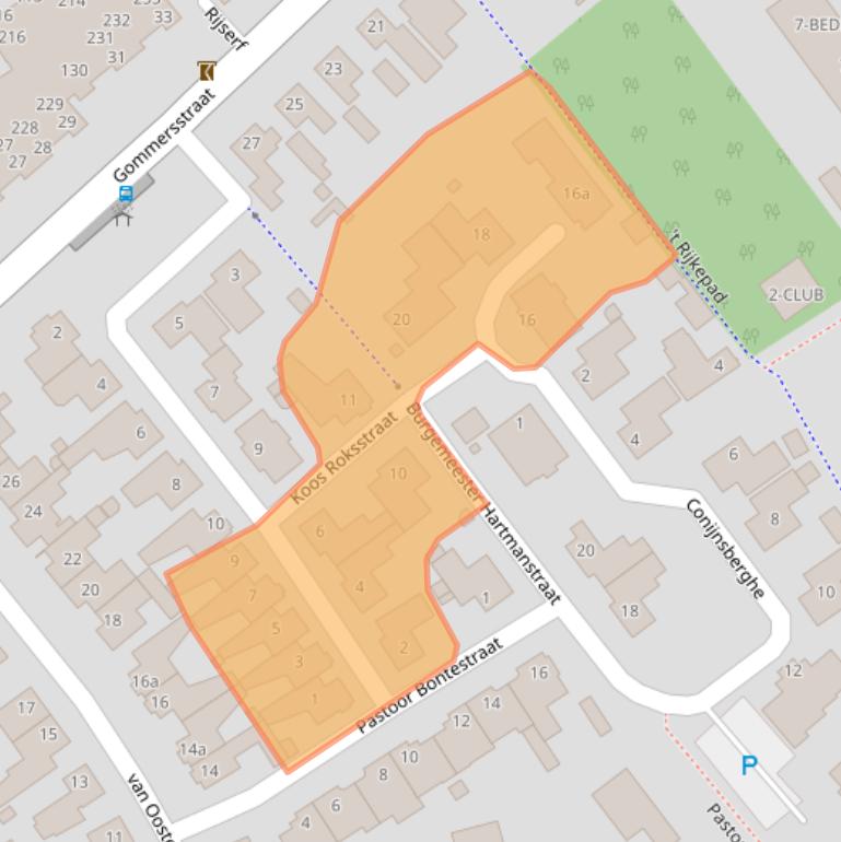 Kaart van postcodegebied 4891BH.