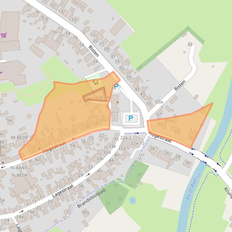 Kaart van postcodegebied 4891CA.