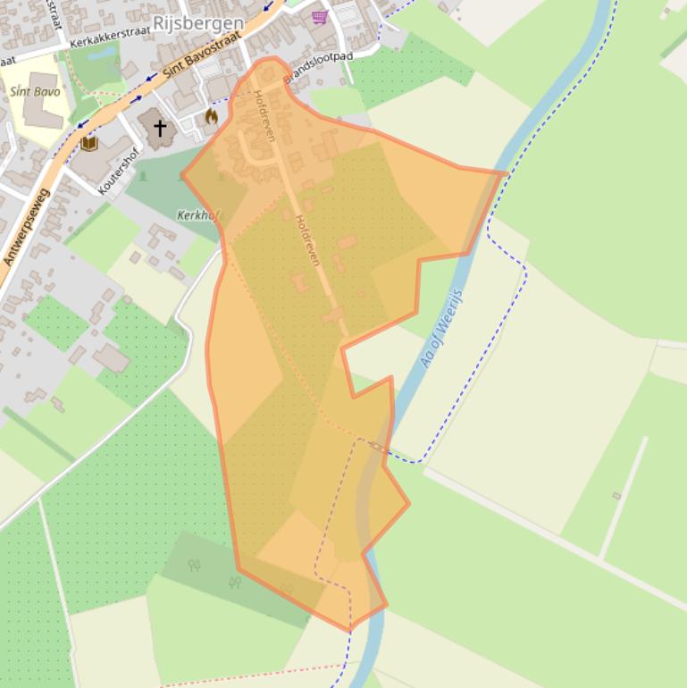 Kaart van postcodegebied 4891CE.