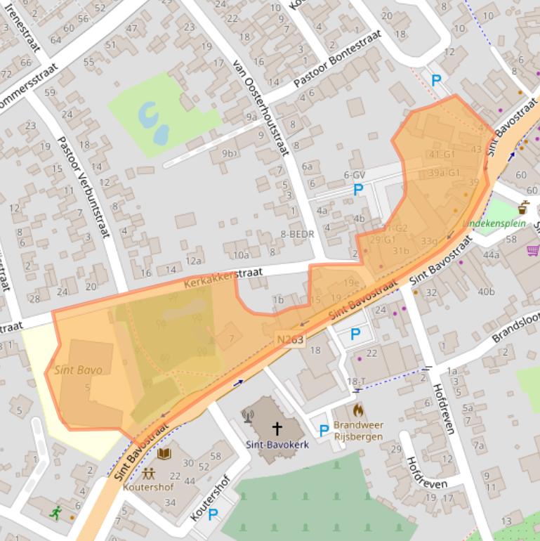 Kaart van postcodegebied 4891CG.