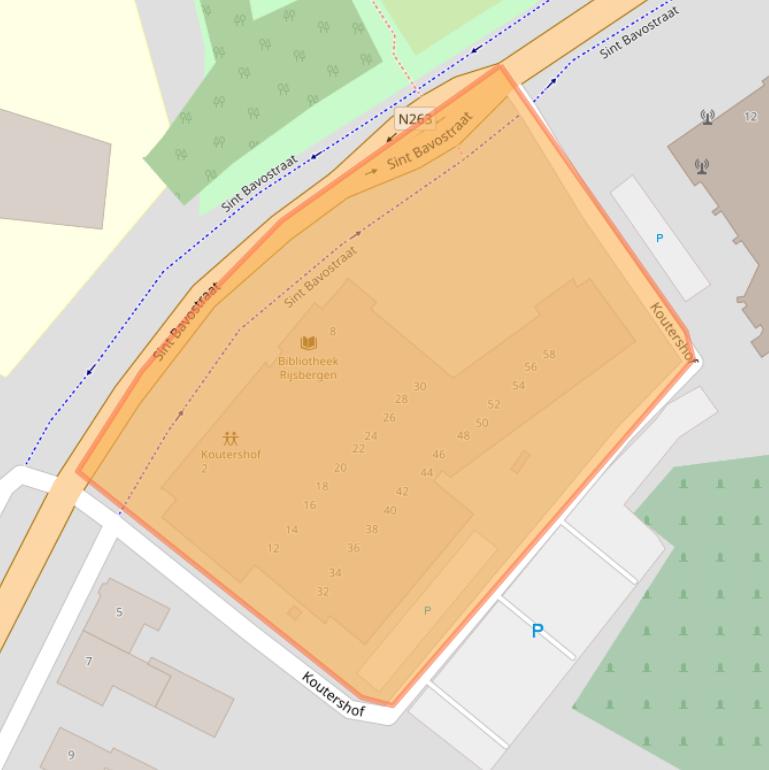 Kaart van postcodegebied 4891CV.