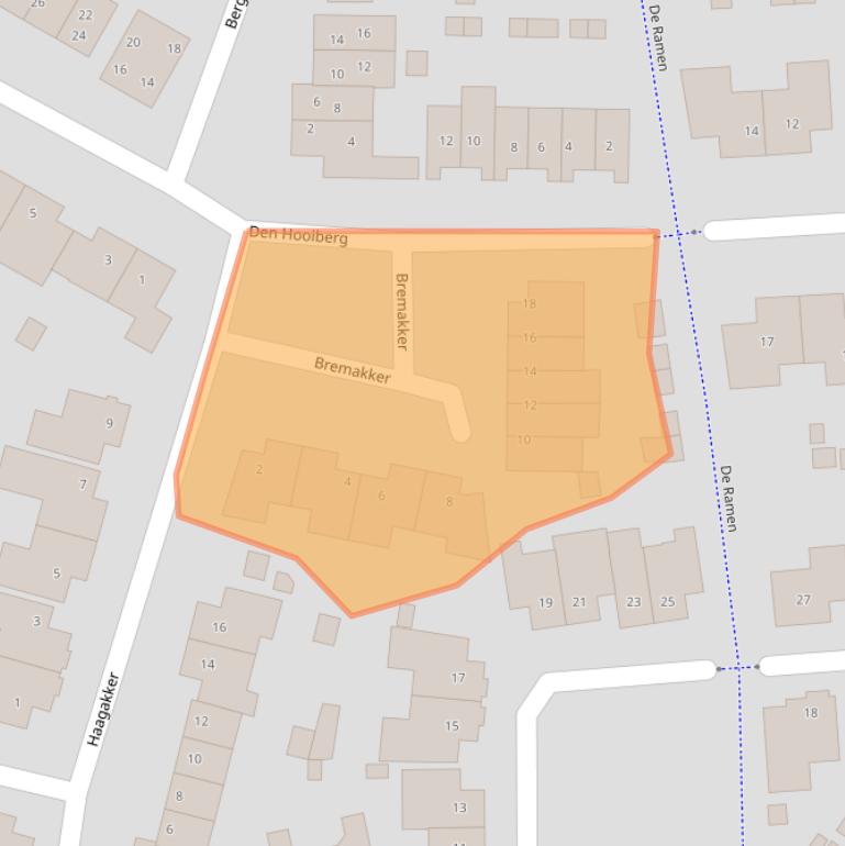 Kaart van postcodegebied 4891ND.