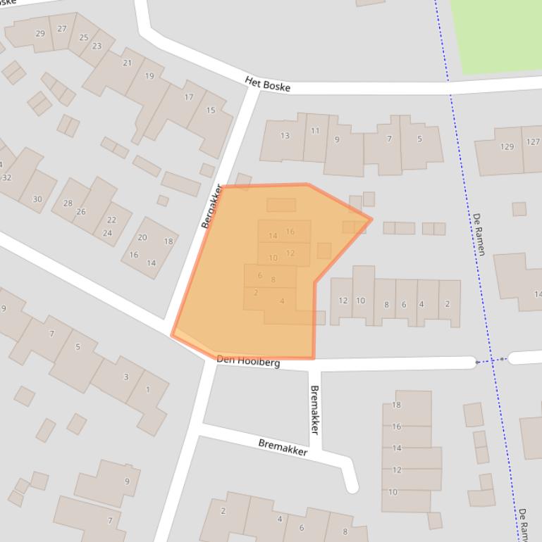 Kaart van postcodegebied 4891NE.