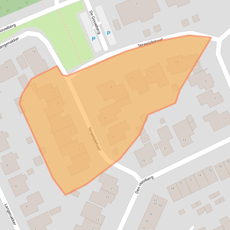 Kaart van postcodegebied 4891NJ.