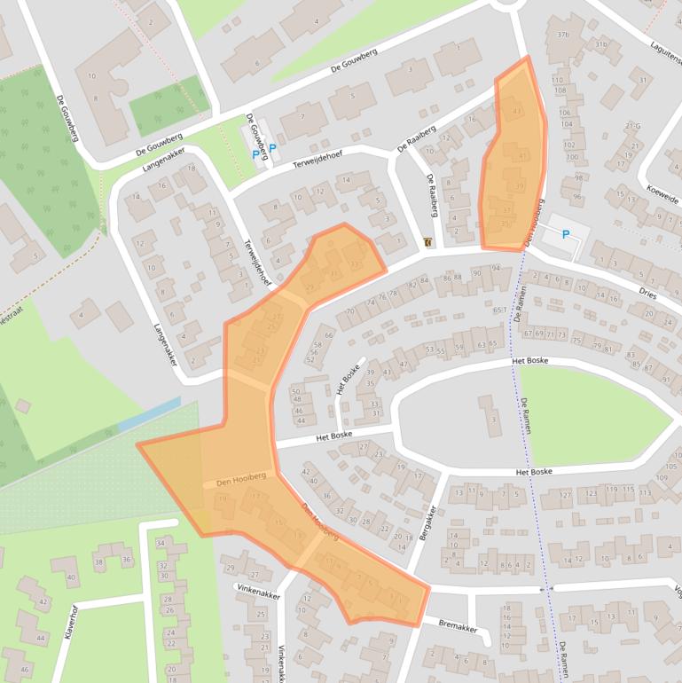 Kaart van postcodegebied 4891NM.