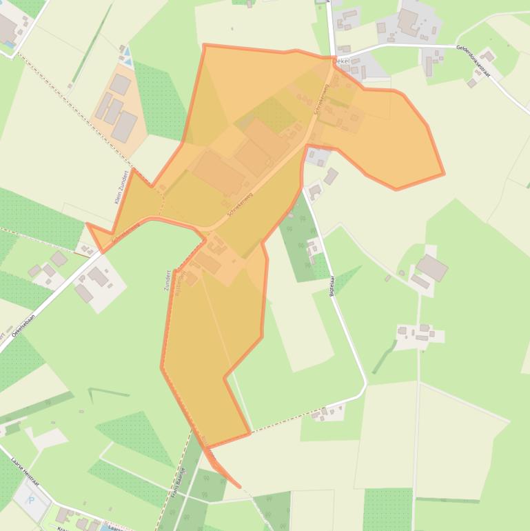 Kaart van postcodegebied 4891PB.