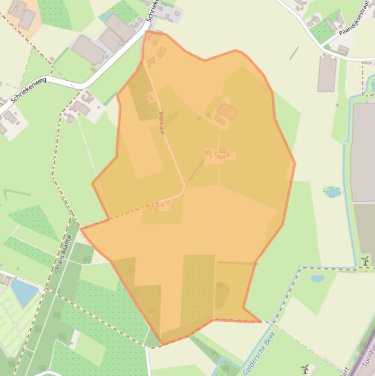 Kaart van postcodegebied 4891PC.