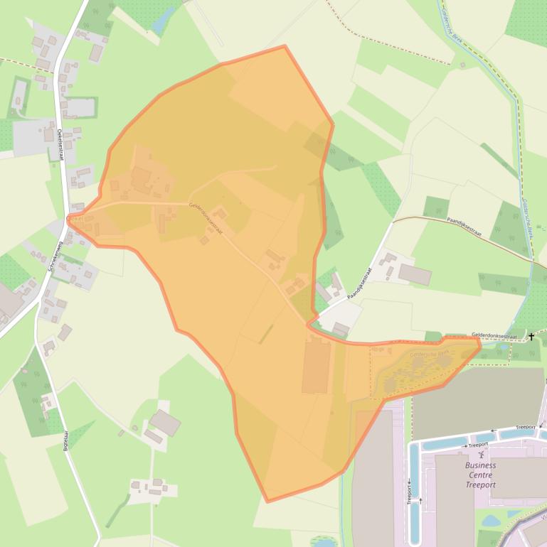 Kaart van postcodegebied 4891PD.