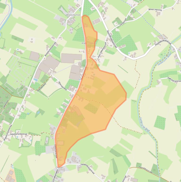 Kaart van postcodegebied 4891PE.