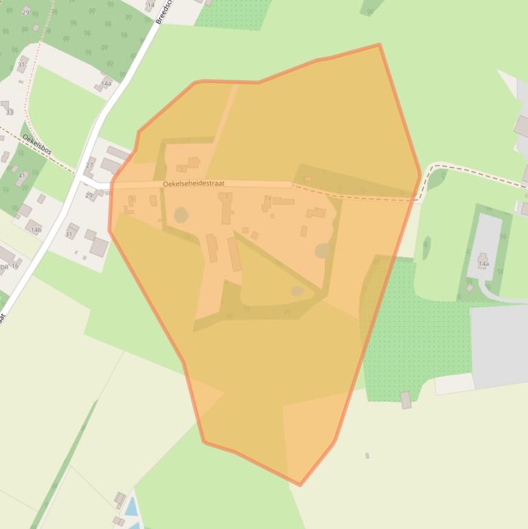 Kaart van postcodegebied 4891PH.