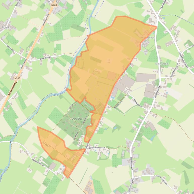 Kaart van postcodegebied 4891PL.