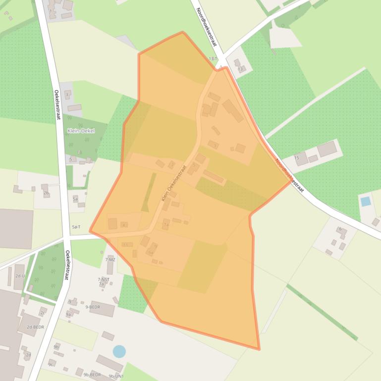 Kaart van postcodegebied 4891PN.