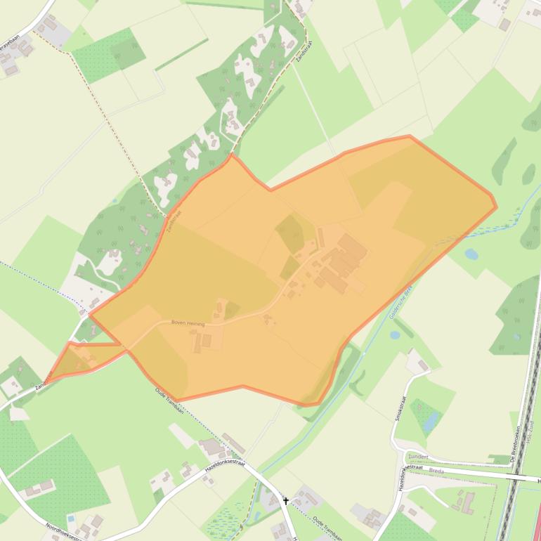 Kaart van postcodegebied 4891PR.