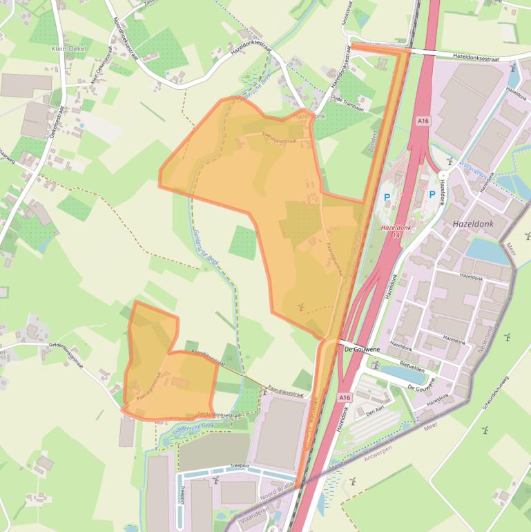 Kaart van postcodegebied 4891PV.
