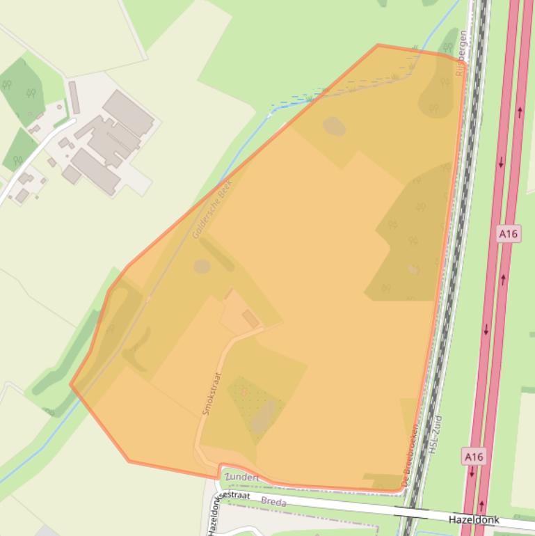 Kaart van postcodegebied 4891PX.