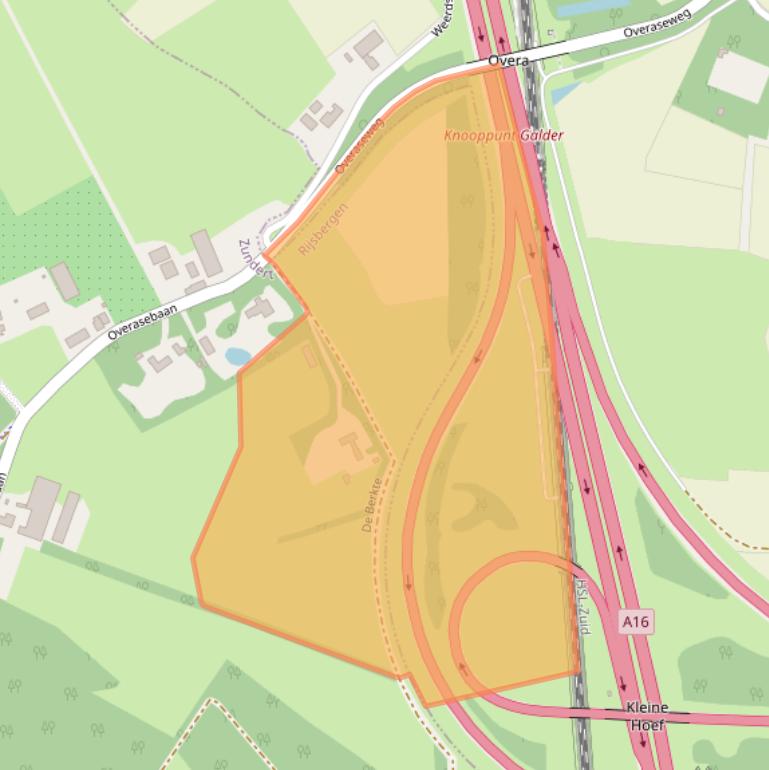 Kaart van postcodegebied 4891RC.