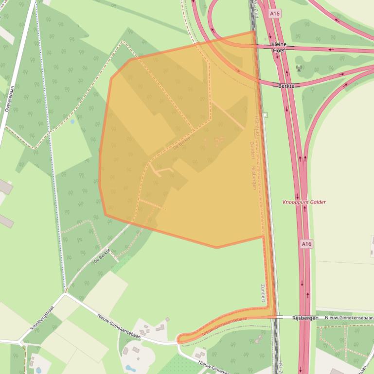 Kaart van postcodegebied 4891RD.