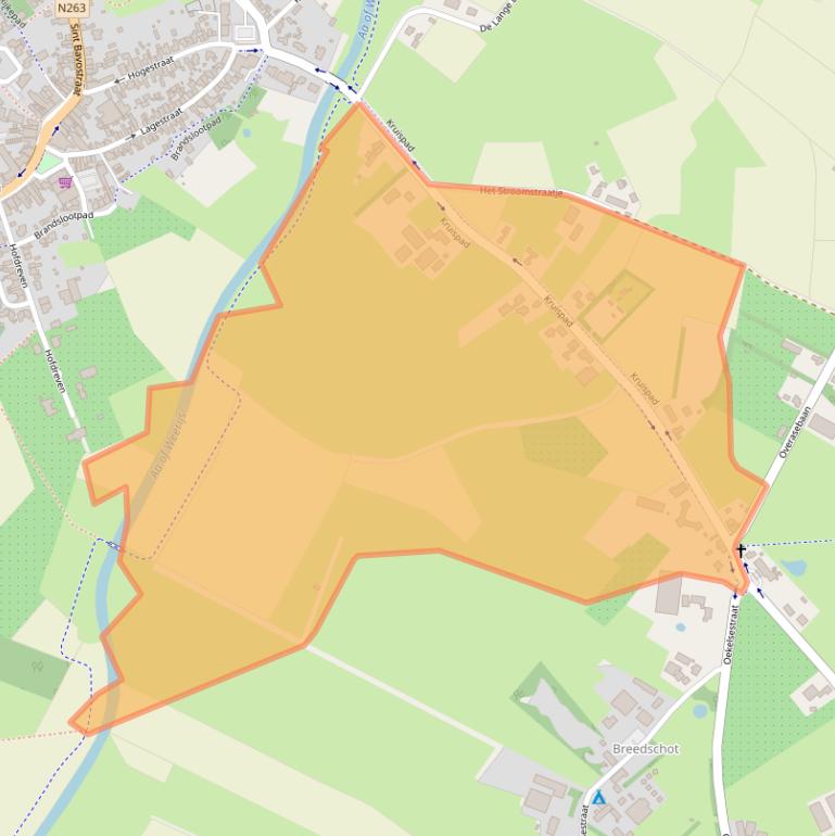 Kaart van postcodegebied 4891RJ.