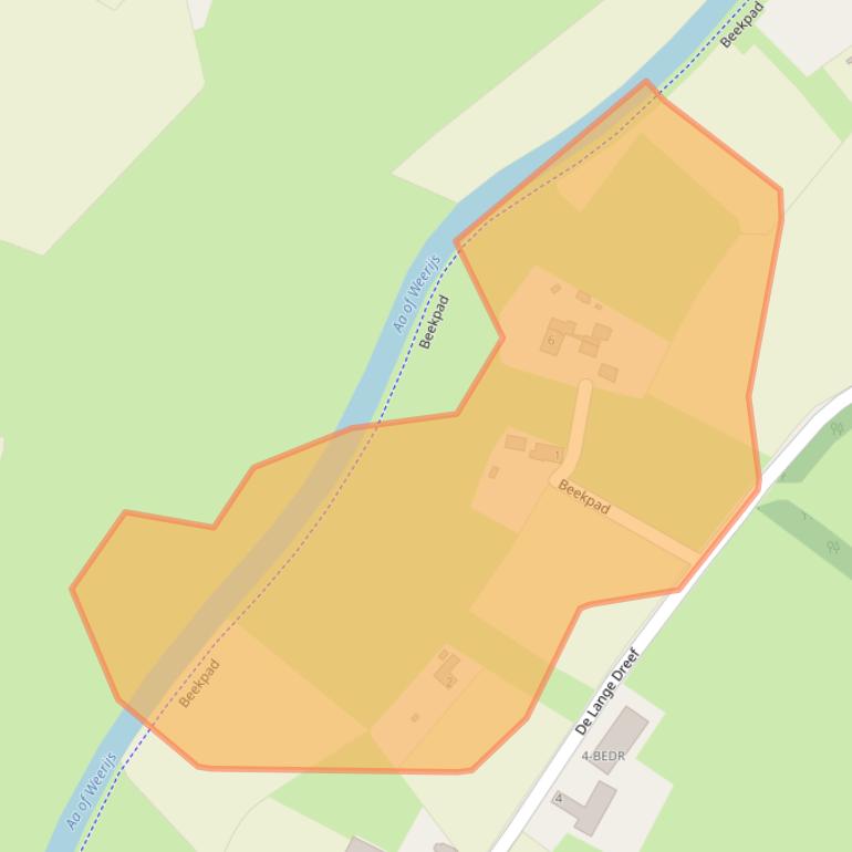 Kaart van postcodegebied 4891SB.