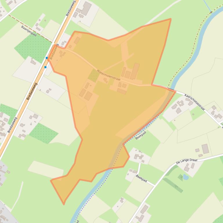 Kaart van postcodegebied 4891SG.