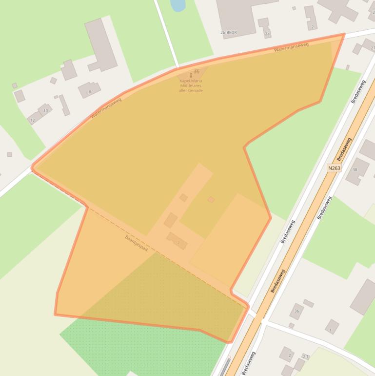 Kaart van postcodegebied 4891SH.