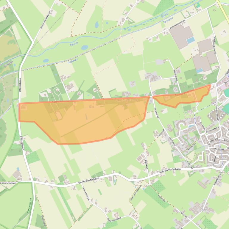 Kaart van postcodegebied 4891TC.