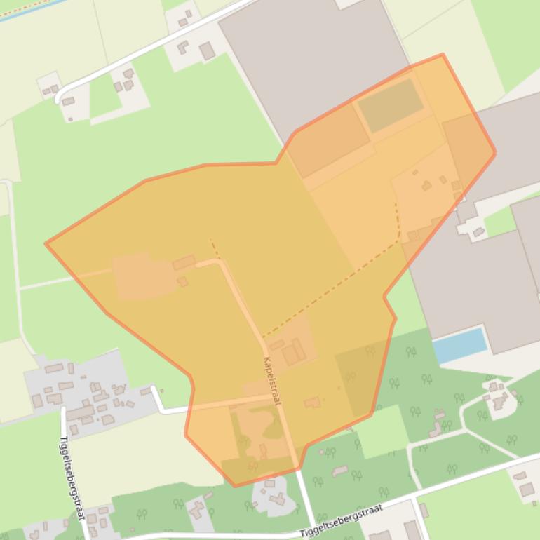 Kaart van postcodegebied 4891TE.