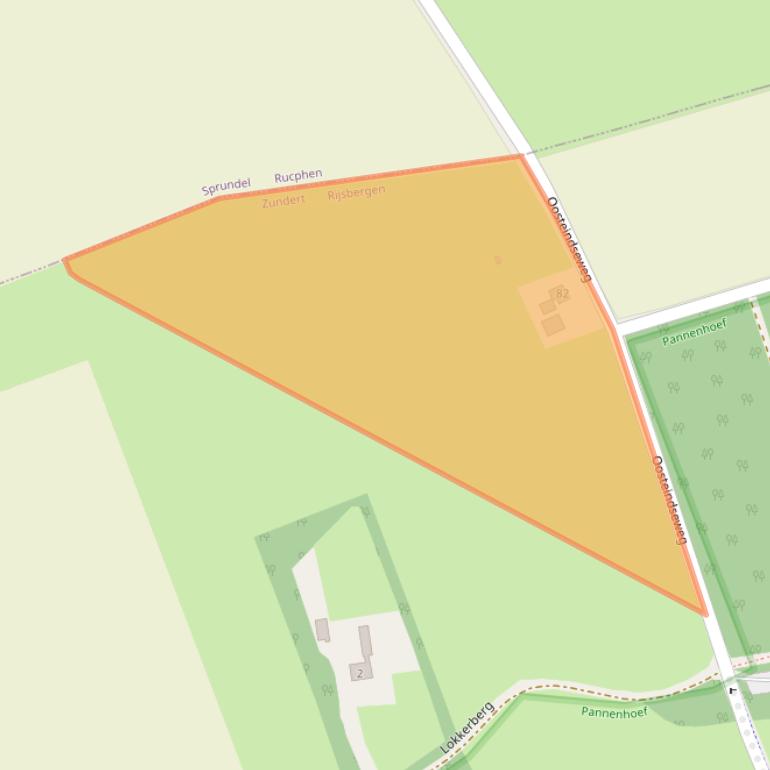 Kaart van postcodegebied 4891TN.