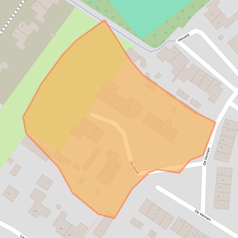 Kaart van postcodegebied 4891VB.