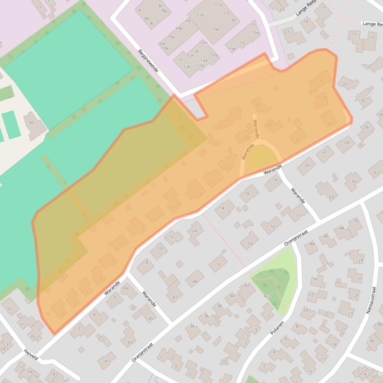 Kaart van postcodegebied 4891VG.