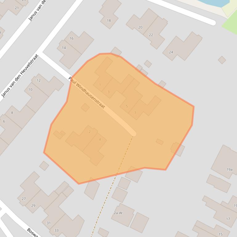 Kaart van postcodegebied 4891WN.