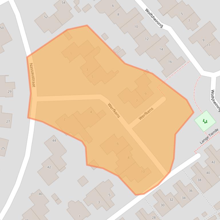 Kaart van postcodegebied 4891WX.