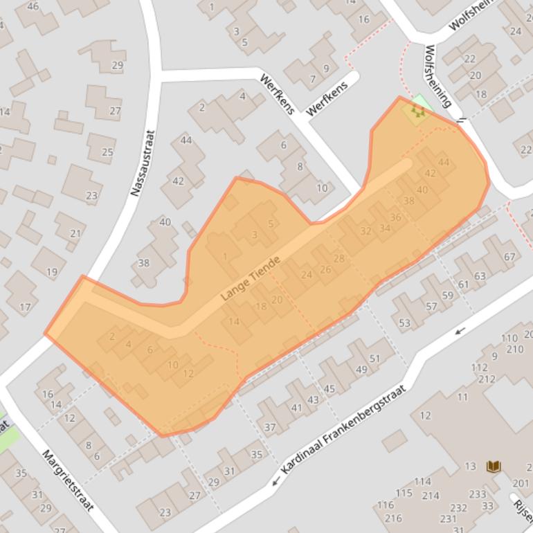 Kaart van postcodegebied 4891WZ.