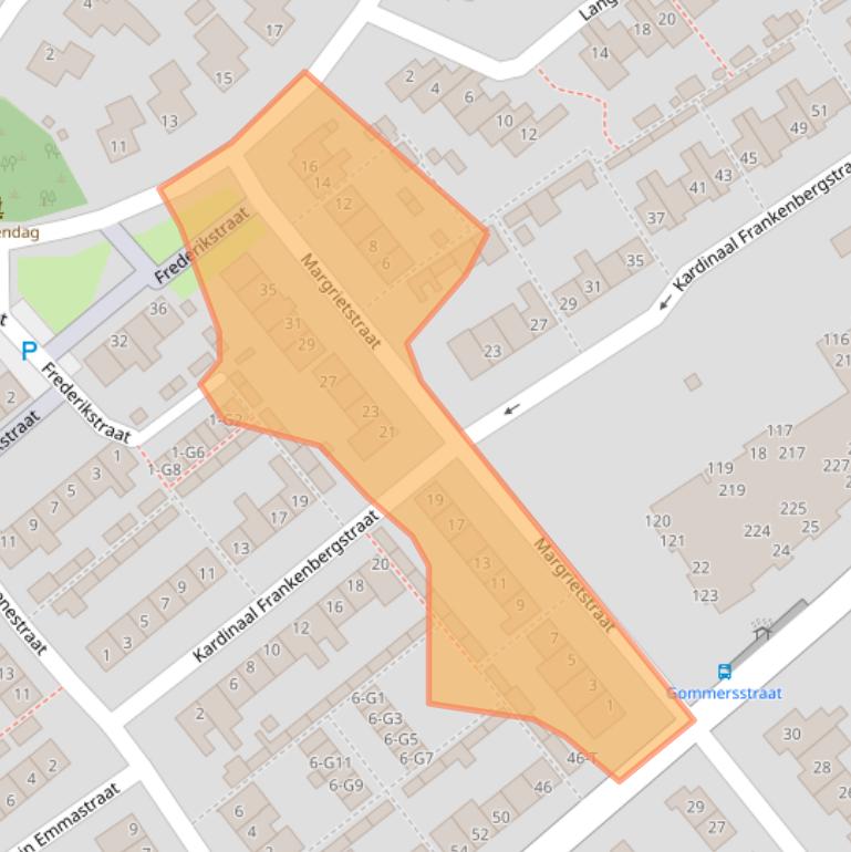 Kaart van postcodegebied 4891XA.