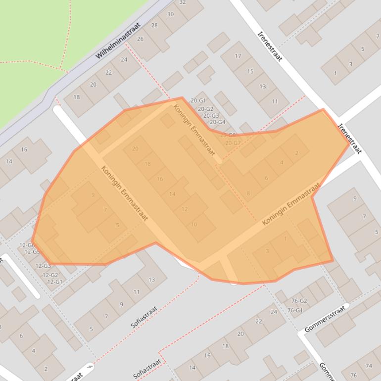 Kaart van postcodegebied 4891XG.