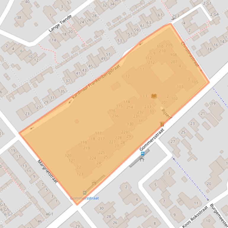 Kaart van postcodegebied 4891XL.