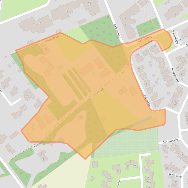 Kaart van postcodegebied 4891ZD.