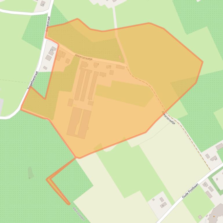 Kaart van postcodegebied 4891ZL.