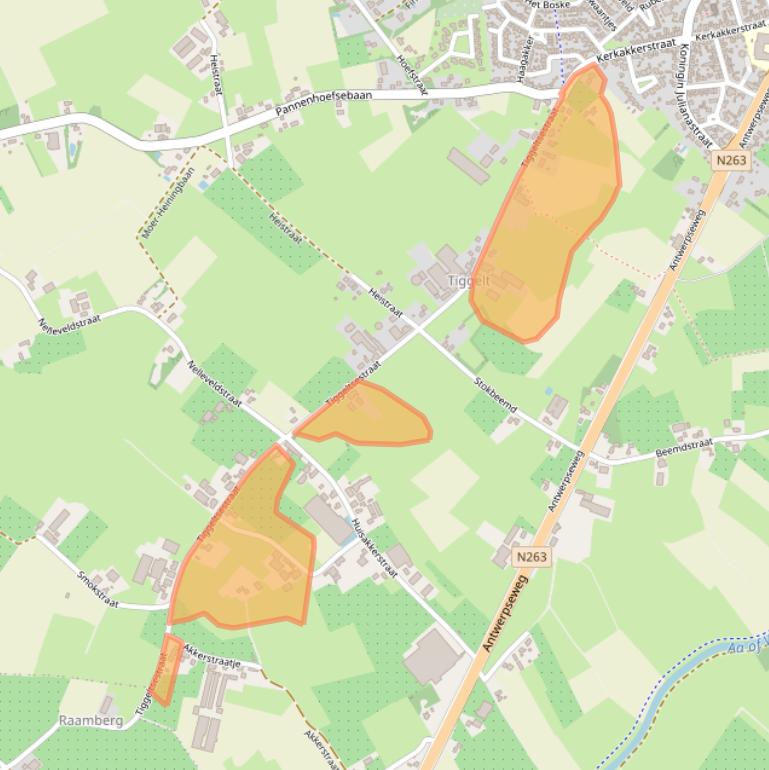 Kaart van postcodegebied 4891ZP.