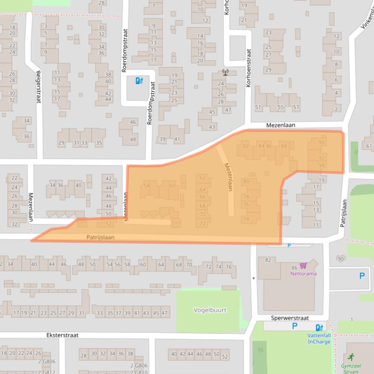 Kaart van postcodegebied 4901AC.