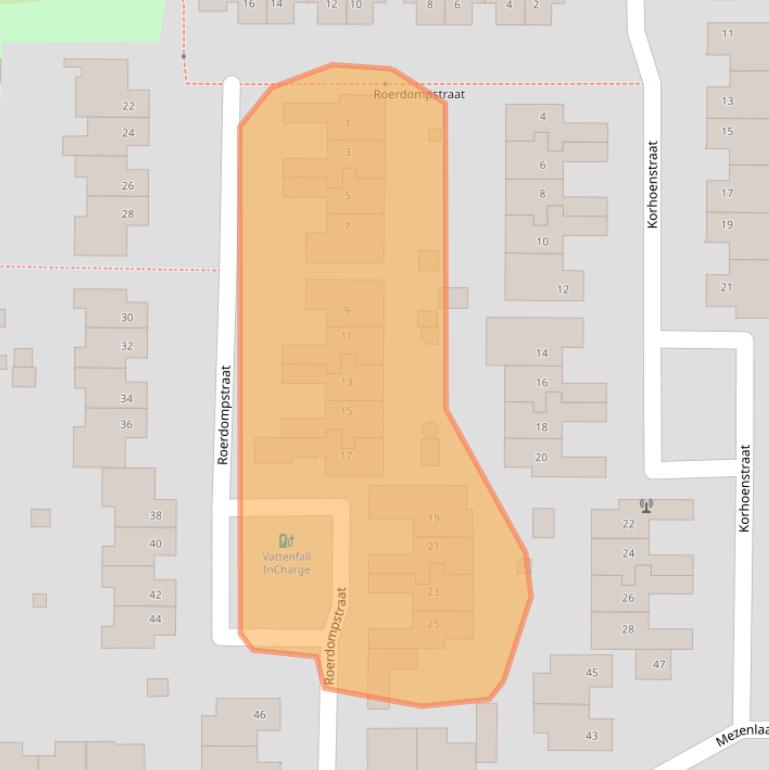 Kaart van postcodegebied 4901AK.