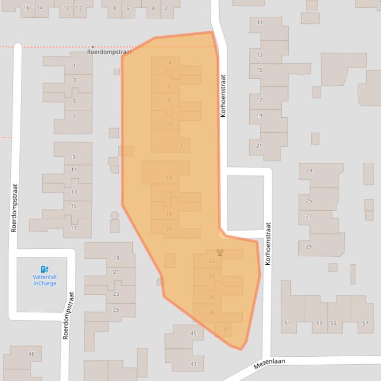 Kaart van postcodegebied 4901AN.