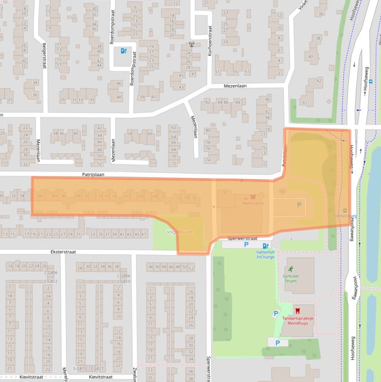 Kaart van postcodegebied 4901AV.