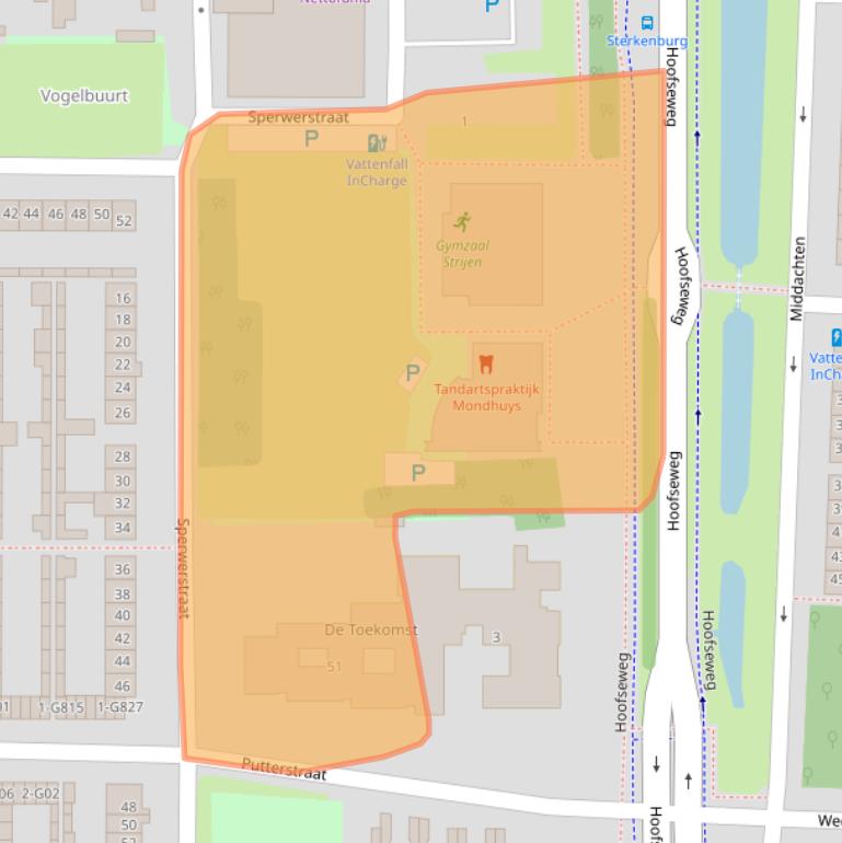 Kaart van postcodegebied 4901AW.