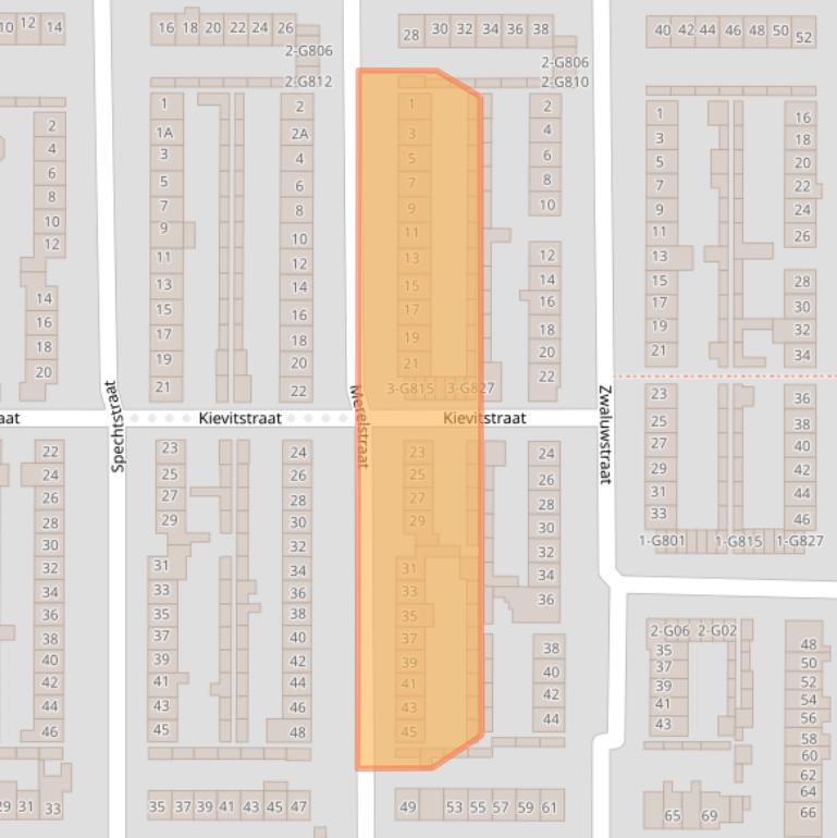 Kaart van postcodegebied 4901BG.