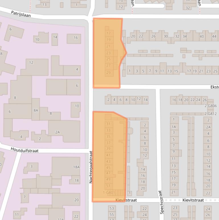 Kaart van postcodegebied 4901BL.