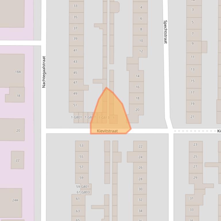 Kaart van postcodegebied 4901BS.