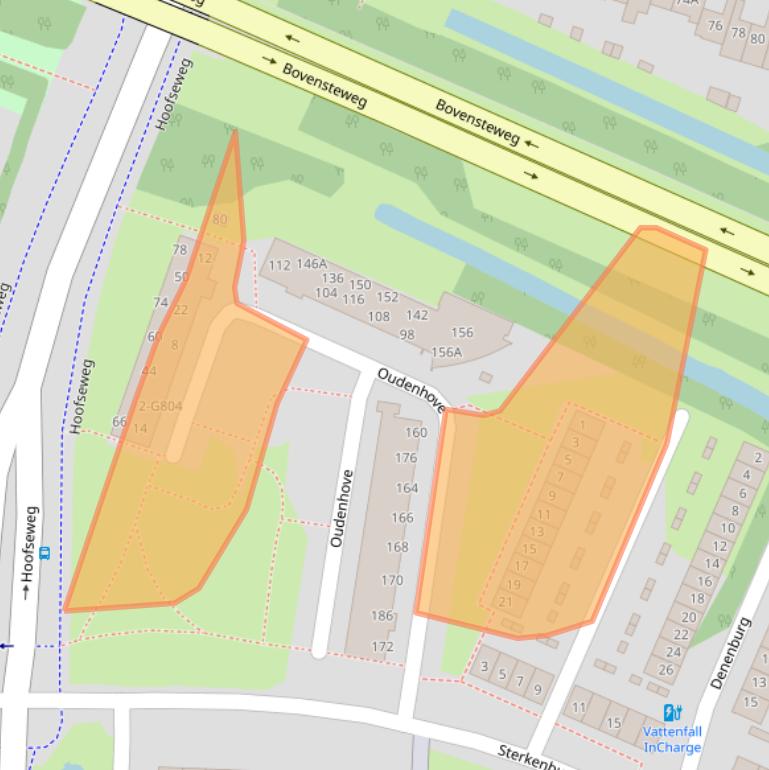 Kaart van postcodegebied 4901CA.