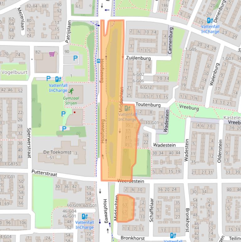 Kaart van postcodegebied 4901CJ.